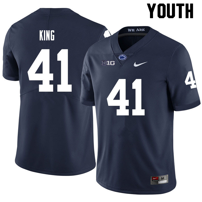 NCAA Nike Youth Penn State Nittany Lions Kobe King #41 College Football Authentic Navy Stitched Jersey HKF4398YP